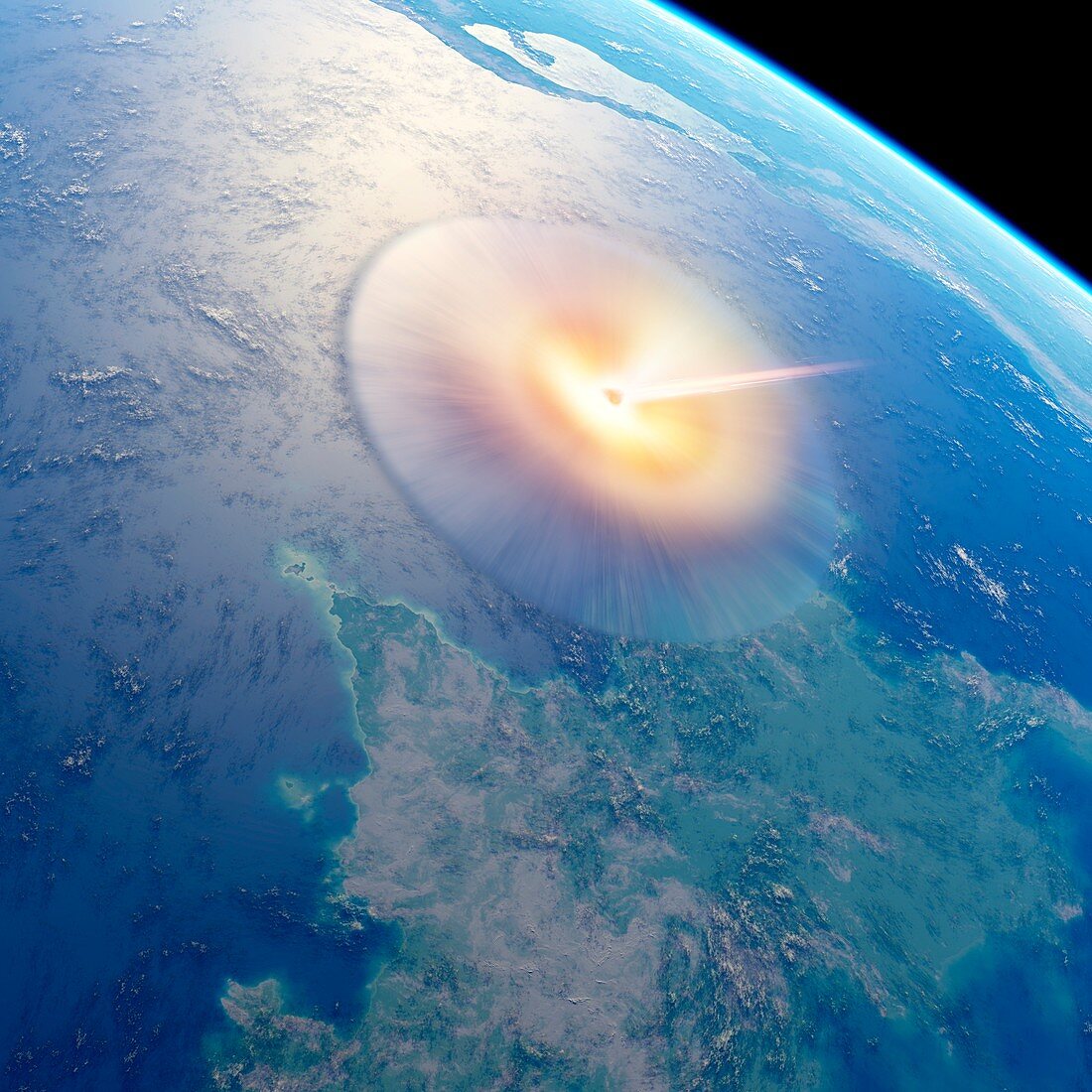 Chicxulub impact event, illustration