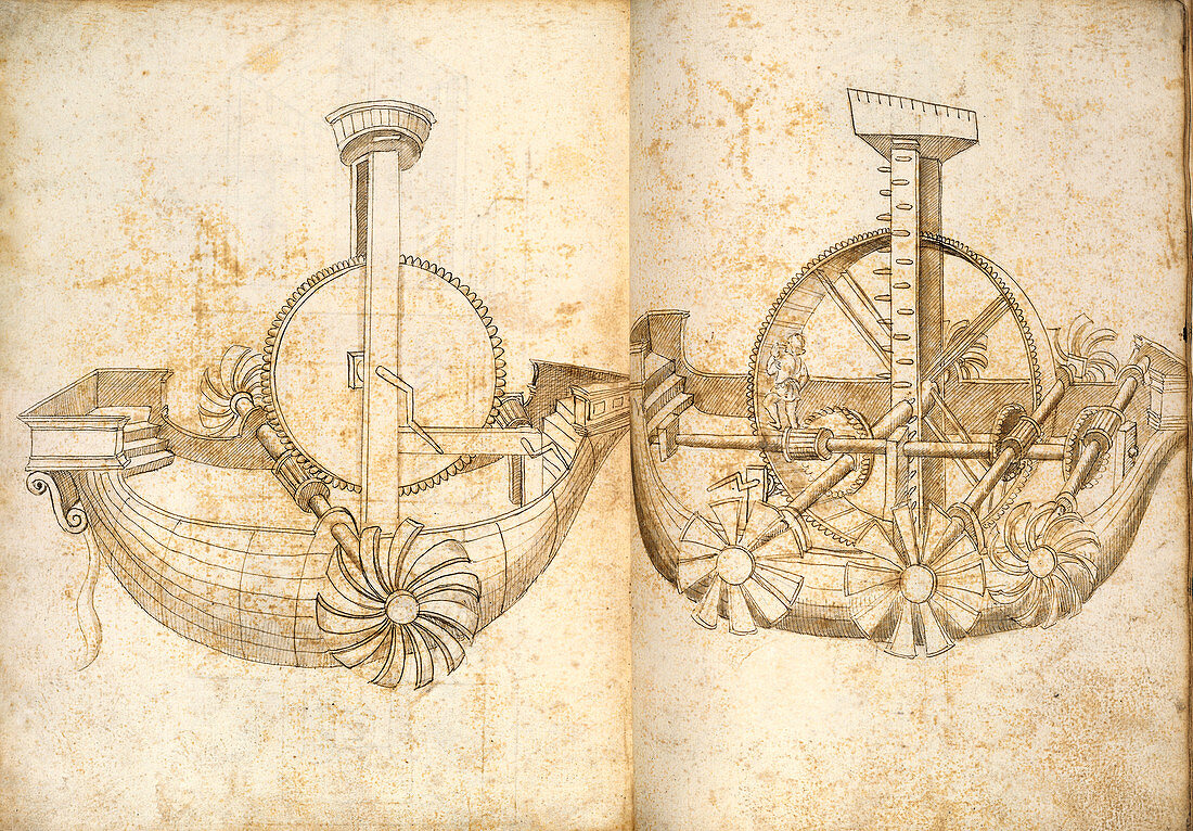 Water transport mechanisms, 15th century