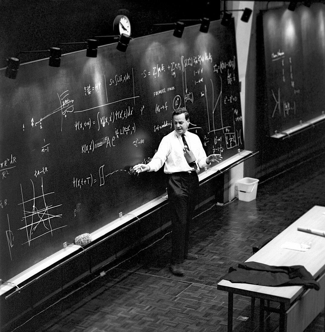 Richard Feynman's post-Nobel lecture at CERN, 1965
