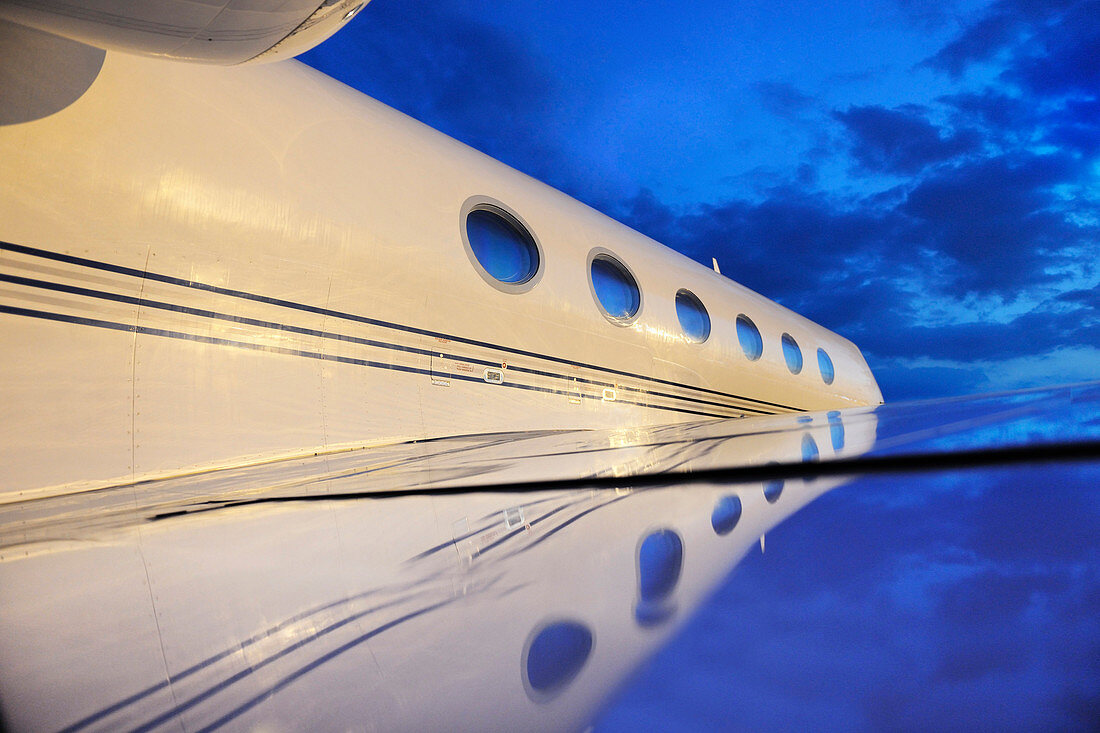 Gulfstream private jet, close-up