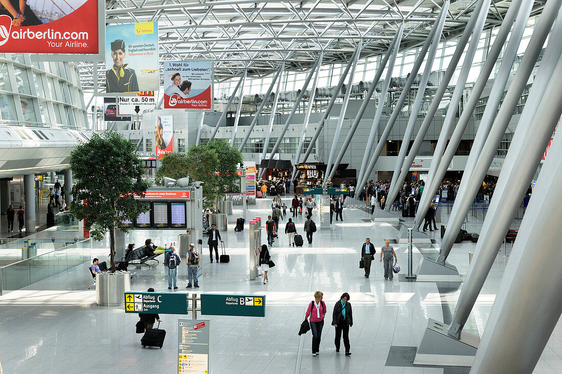 Airport terminal, Dusseldorf Airport, Germany
