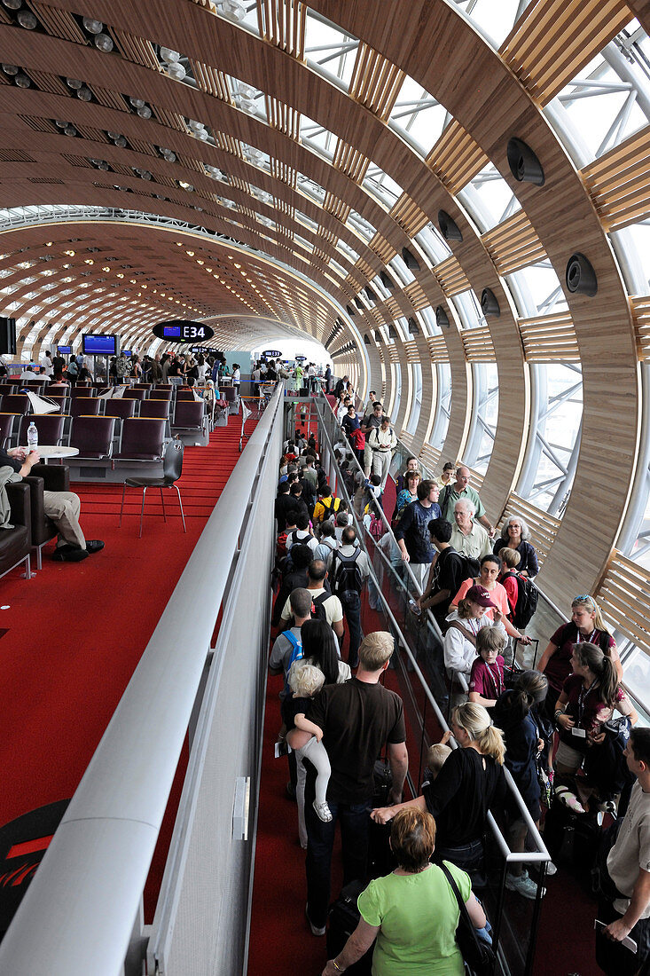 Airport terminal, Charles de Gaulle Airport, Paris, France