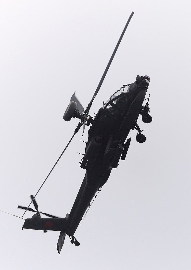 Apache helicopter in flying display