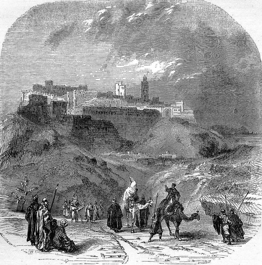 Tangier, Morocco, 19th Century illustration