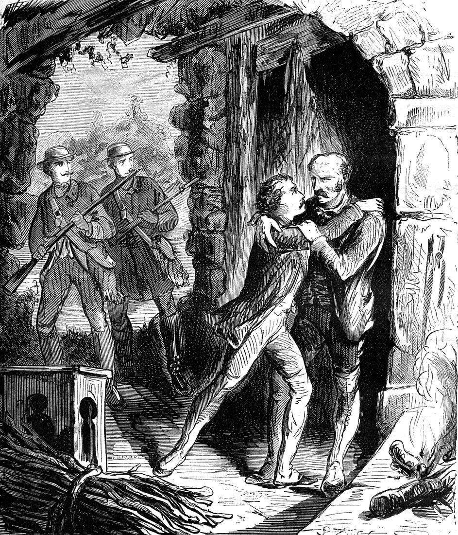 Arrest of the General Berton, 19th Century illustration