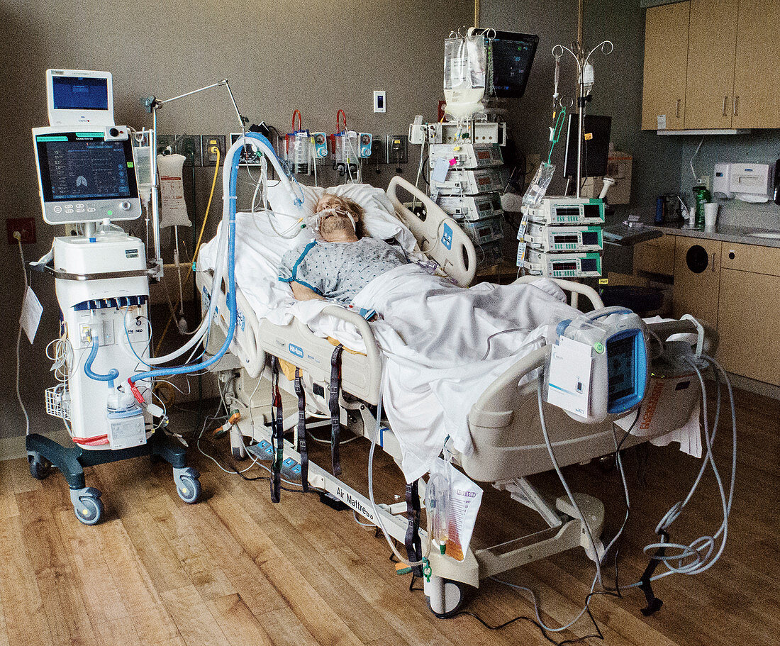 Patient in intensive care unit