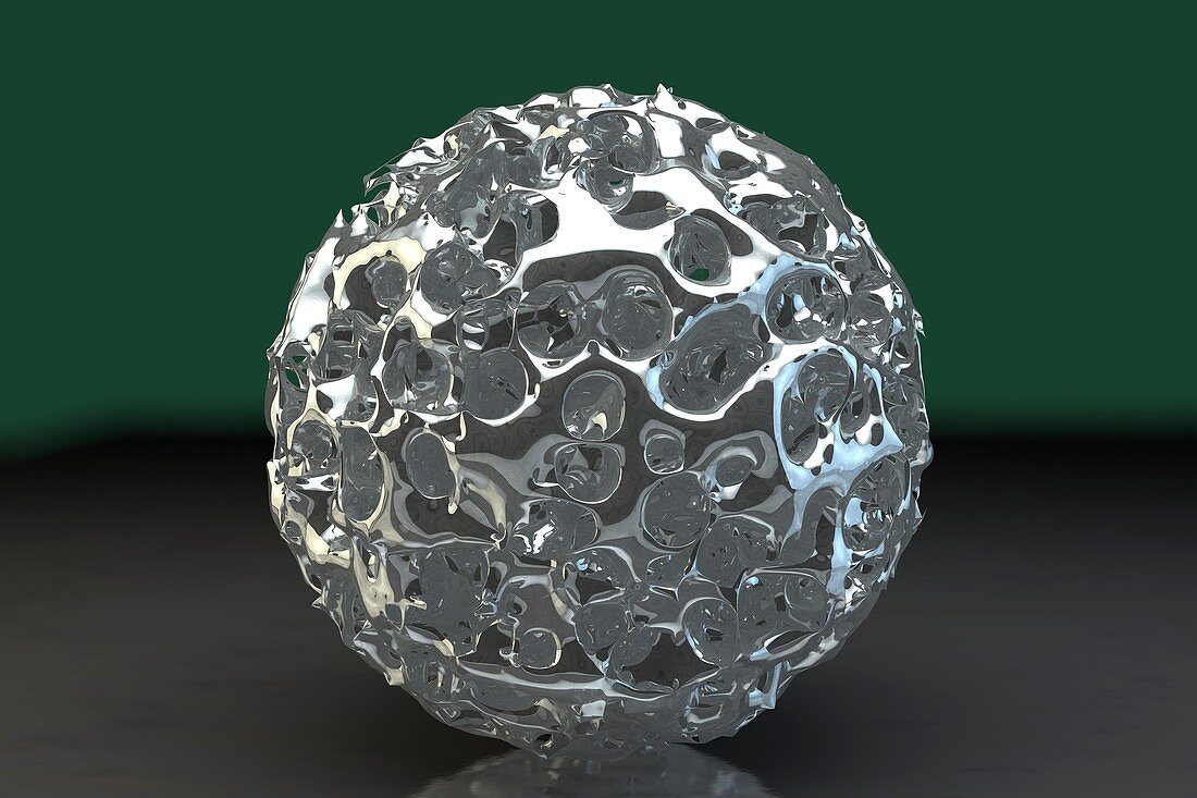 Porous nanoparticle, illustration