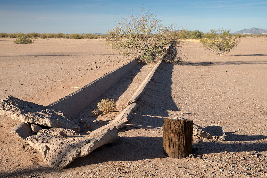 Abandoned irrigation ditch, Arizona, USA