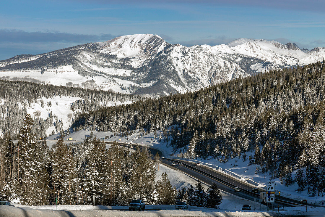 Vail Pass in winter, Colorado, USA