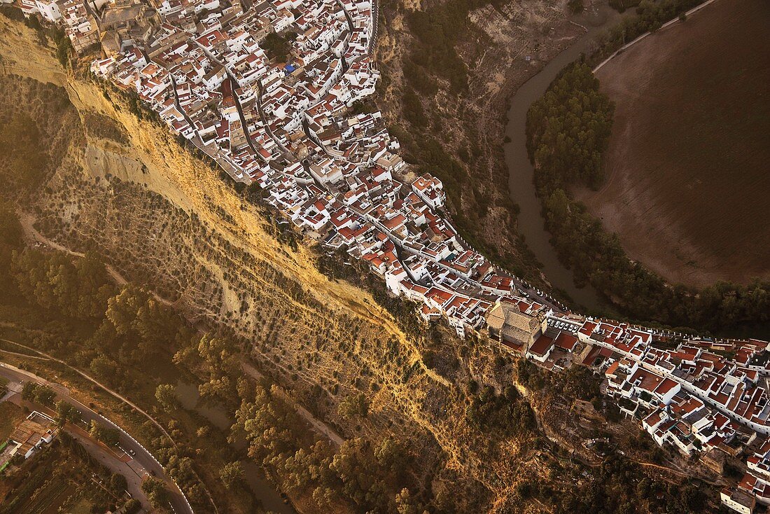 Arcos de la Frontera, Spain, aerial photograph