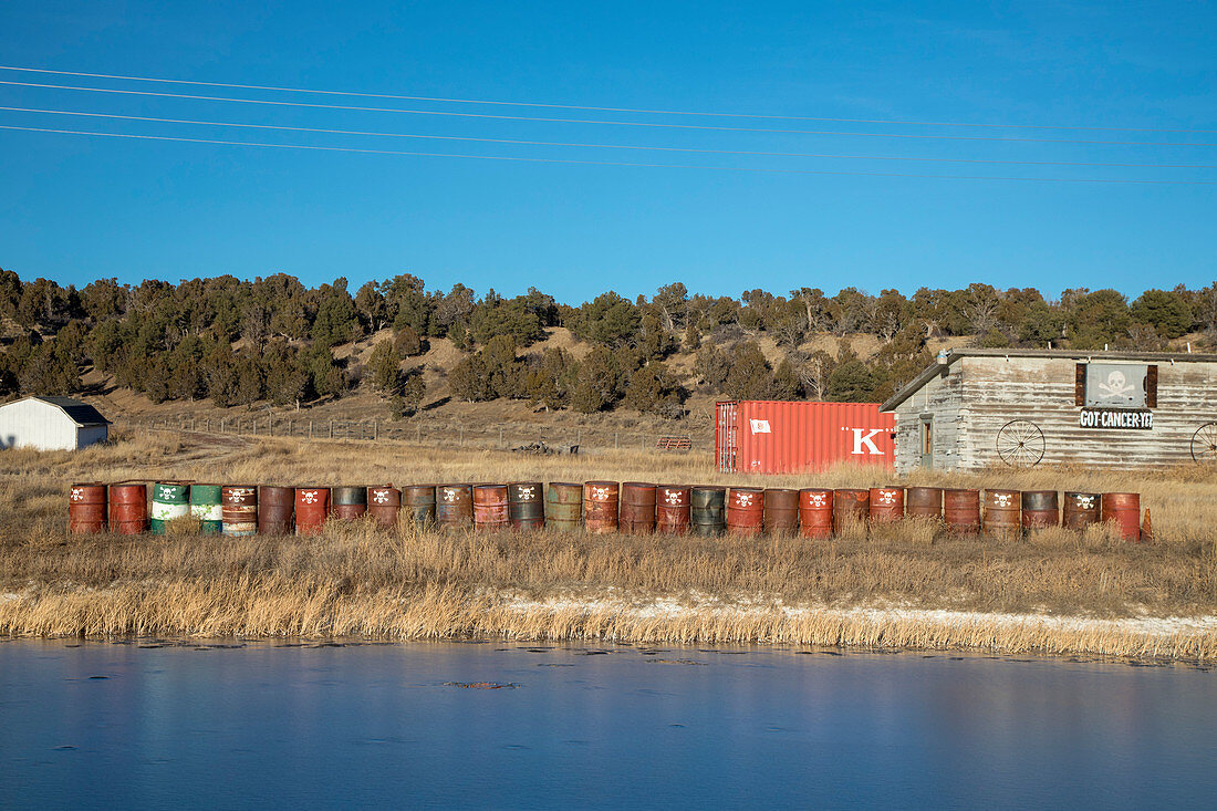 Site of leaking underground gasoline tanks, Colorado, USA