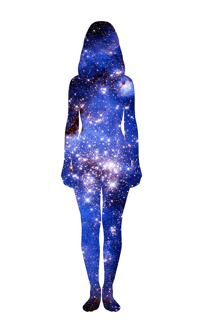 Star woman, illustration