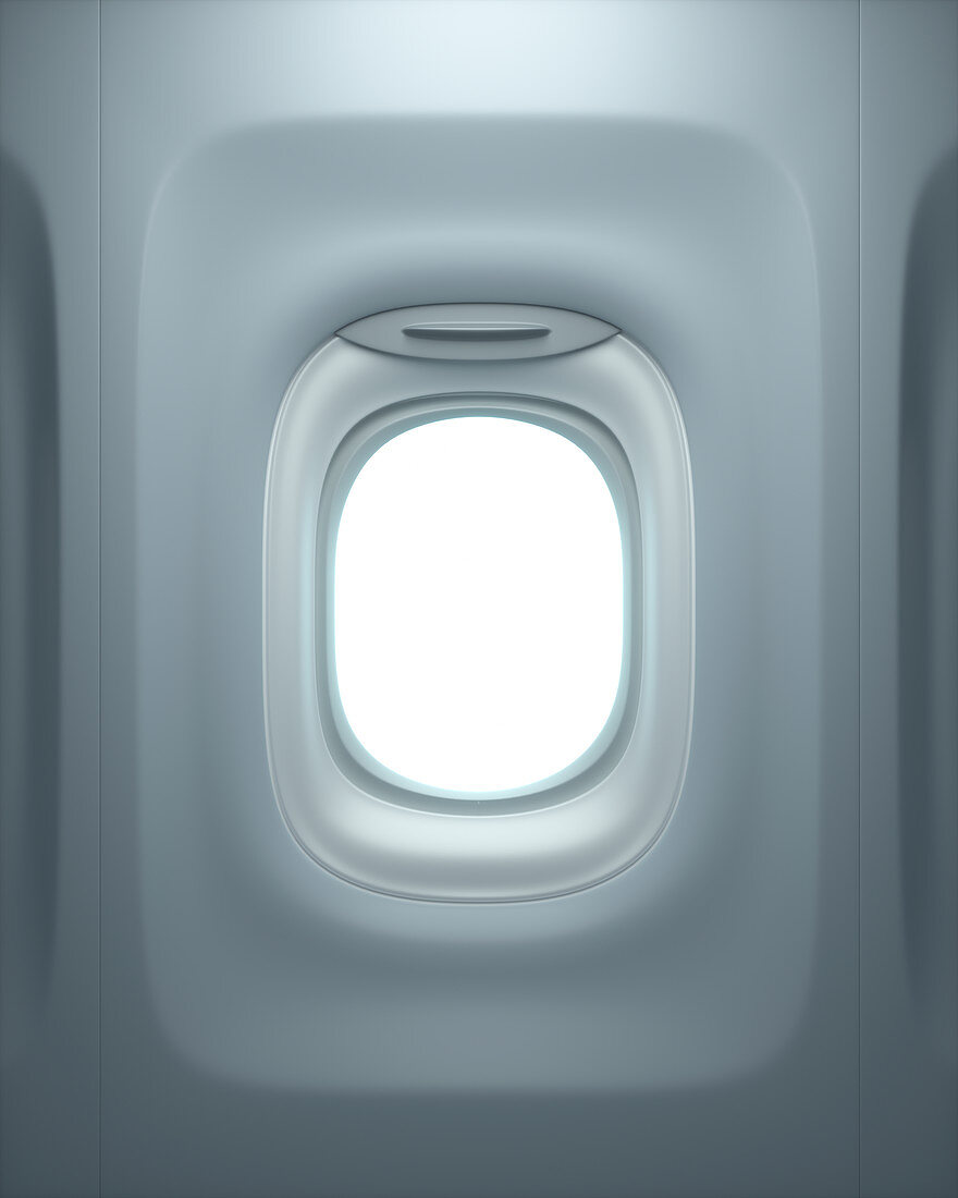 Aeroplane window, illustration