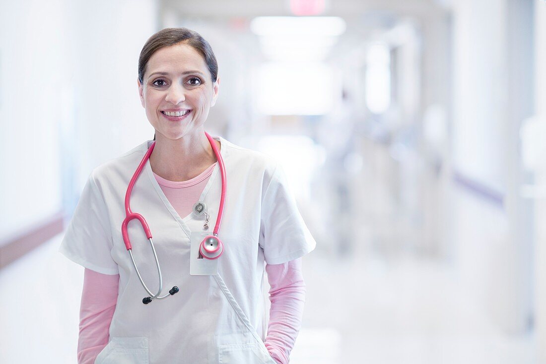 Nurse smiling, portrait