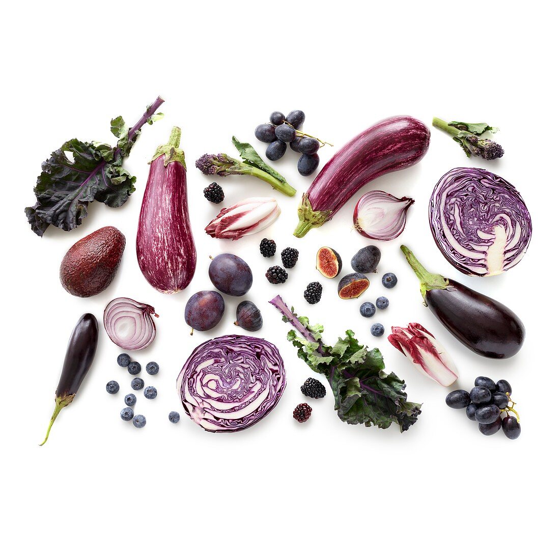 Fresh purple produce