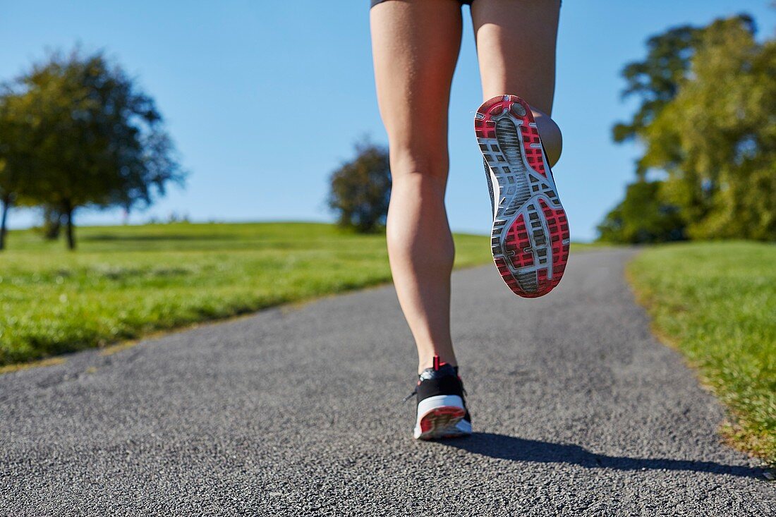 Woman jogging on a path