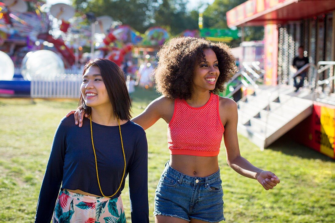 Women at fun fair