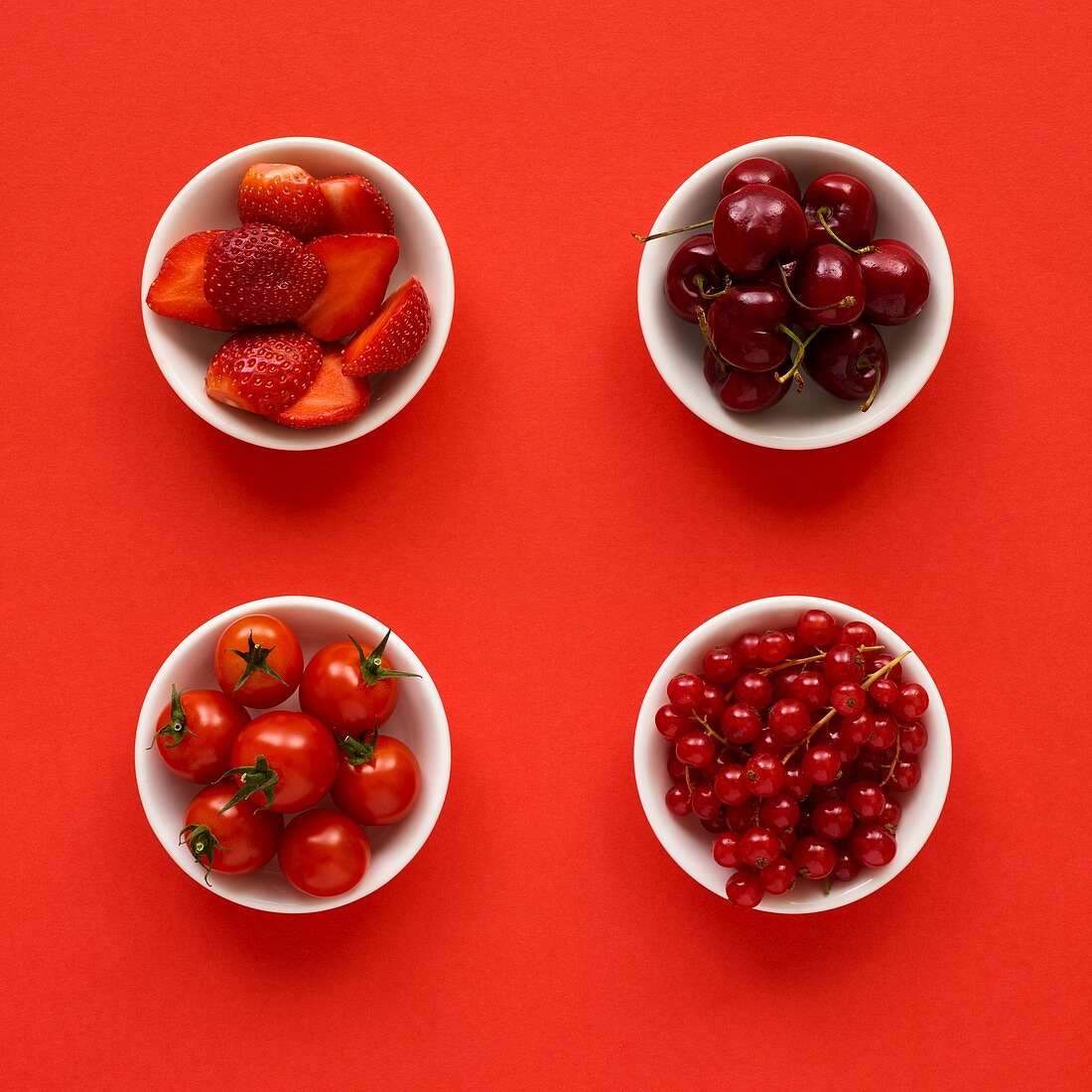 Red produce in dishes