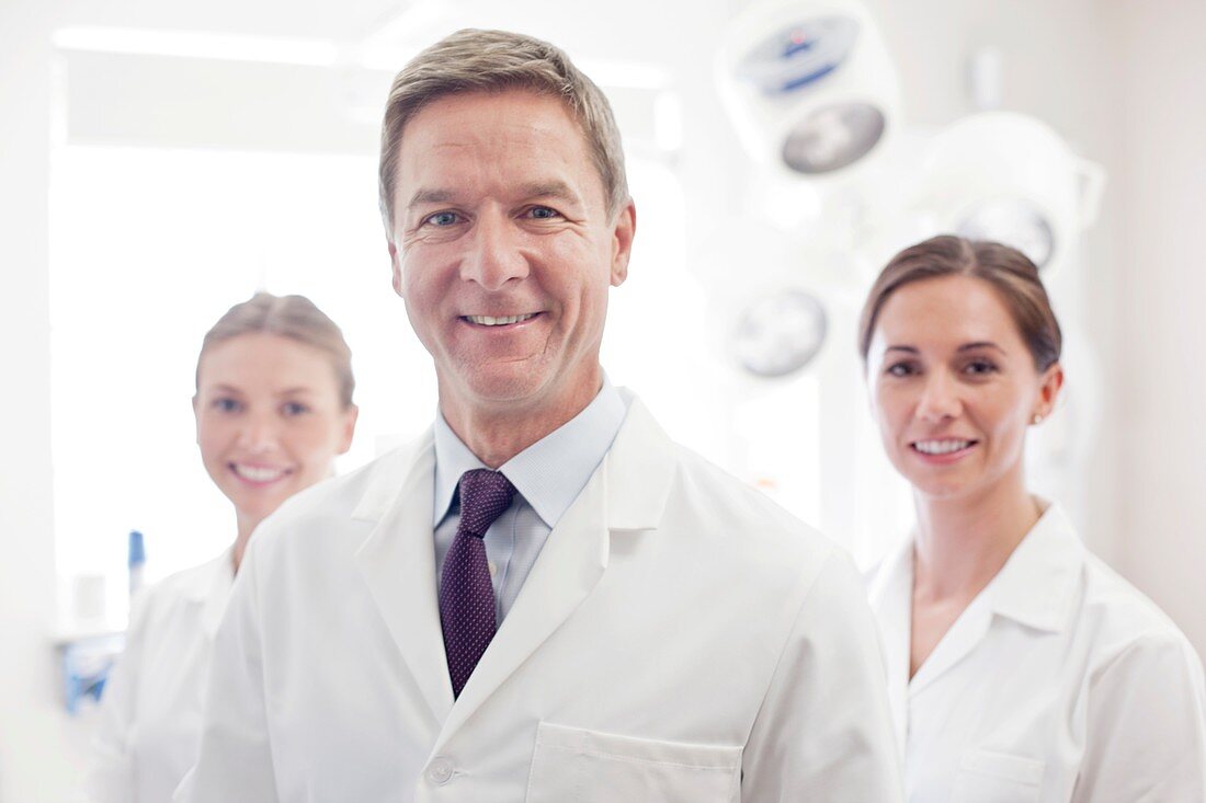 Male doctor smiling