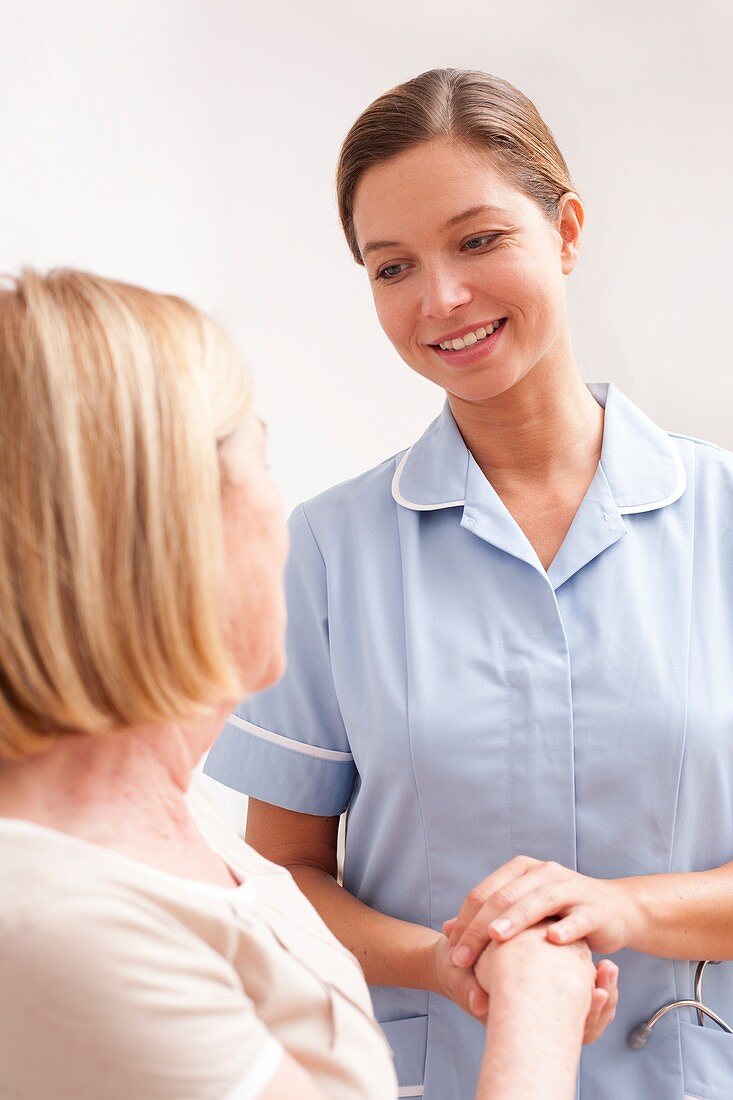 Nurse with senior patient