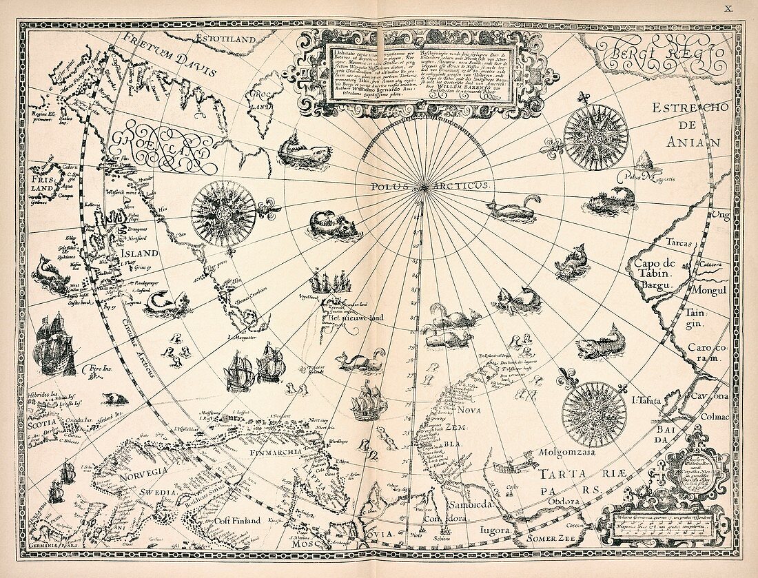 Map of the Arctic, 16th century