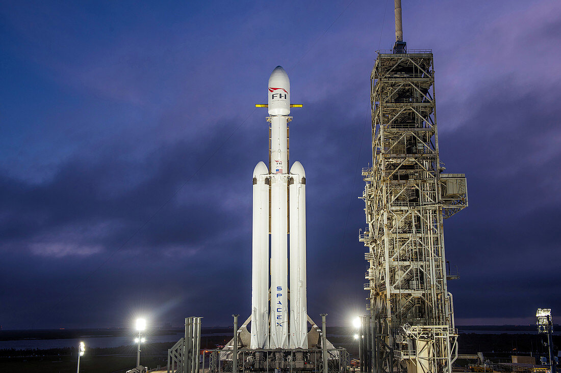 Falcon Heavy launch preparation