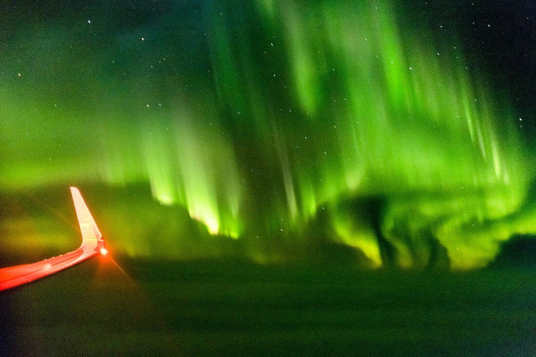 Northern Lights from aeroplane