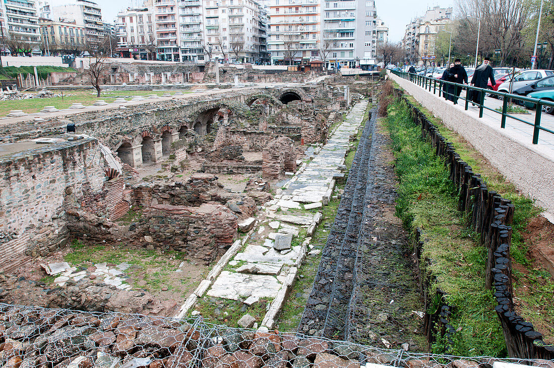 Roman ruins in Thessaloniki, Greece