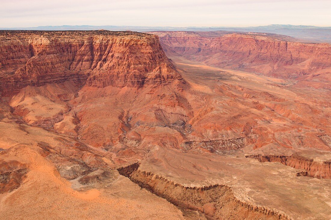 Rock formations, Arizona, USA, aerial photograph