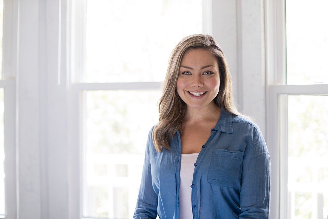 Woman smiling towards camera