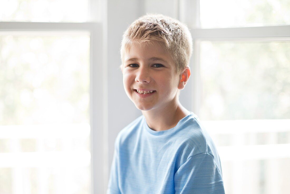 Boy smiling towards the camera