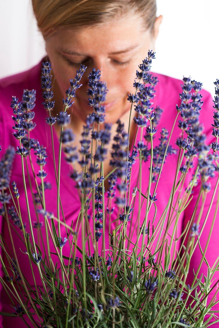 Woman with lavender