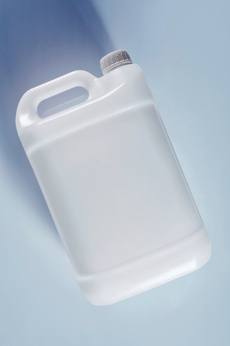 White plastic canister