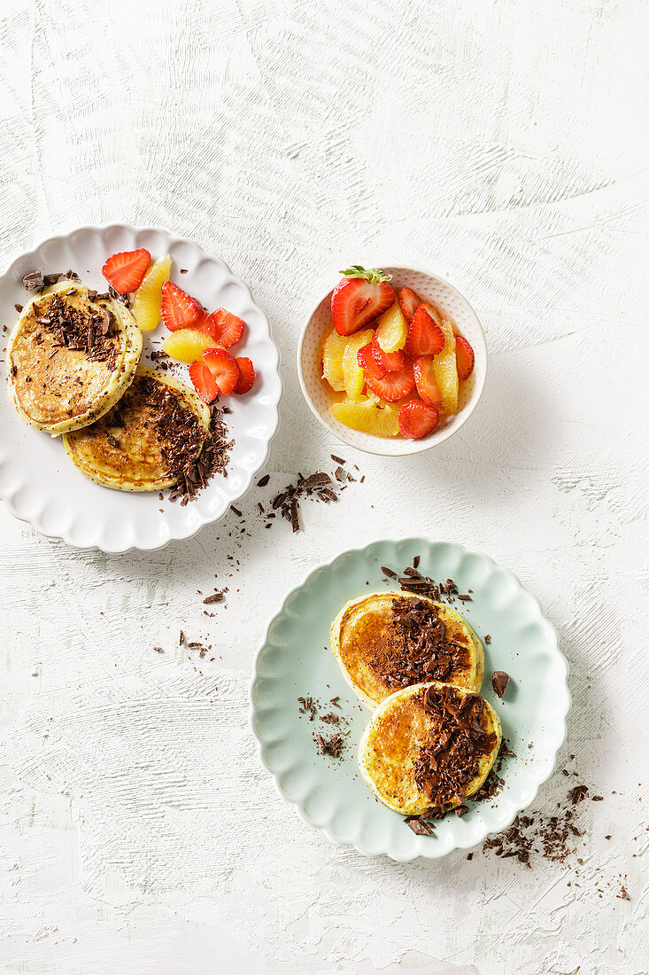 Birnen-Mohn-Pancakes (Low Carb)