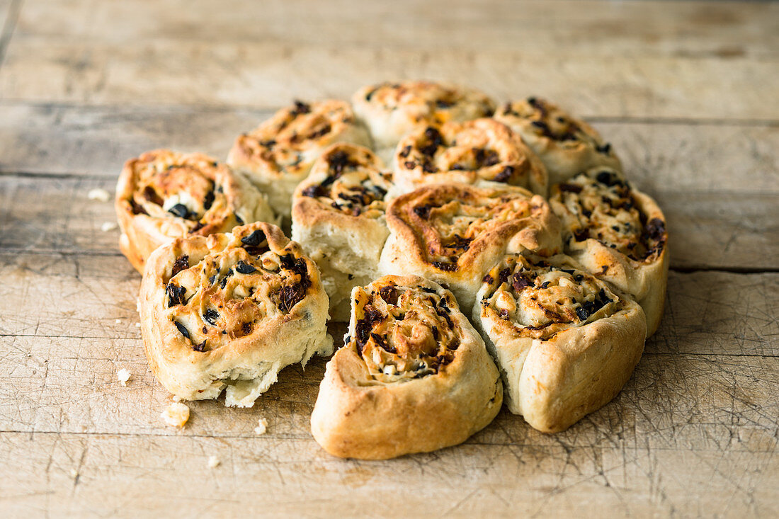 Feta cheese and olive bread