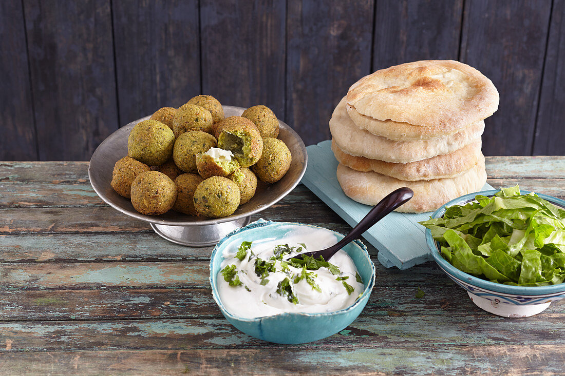 Falafel with feta cheese (Middle East)