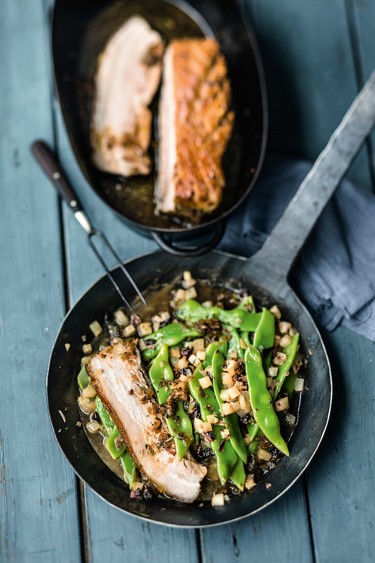 Nordic pears, beans and bacon