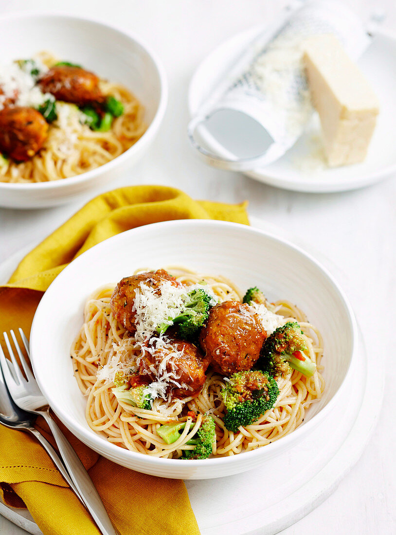 Tuna Meatball Pasta