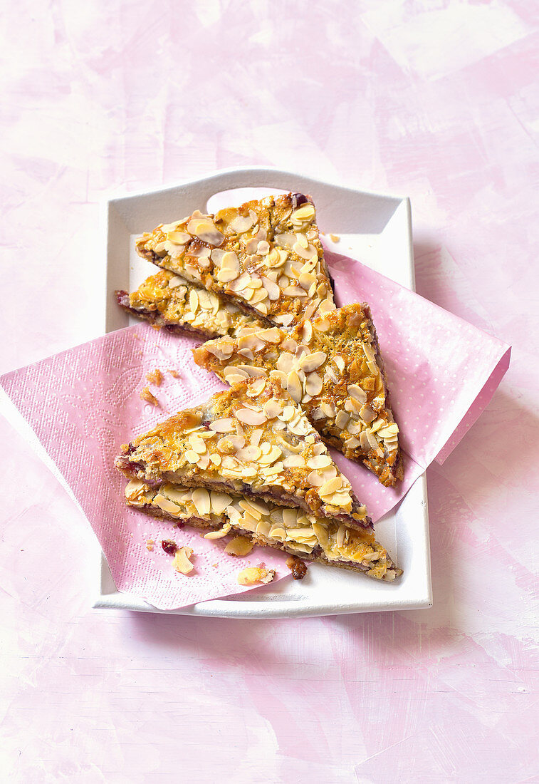 Buckwheat and almond triangles