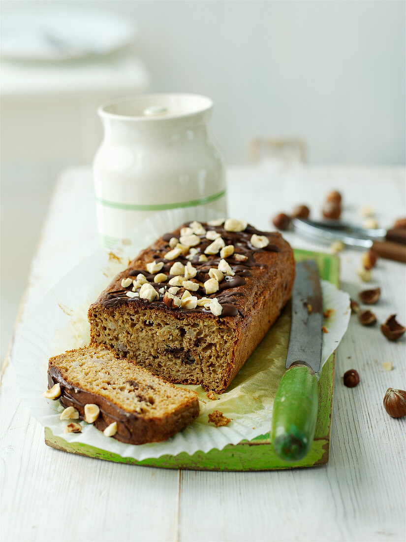 Banana bread with nuts