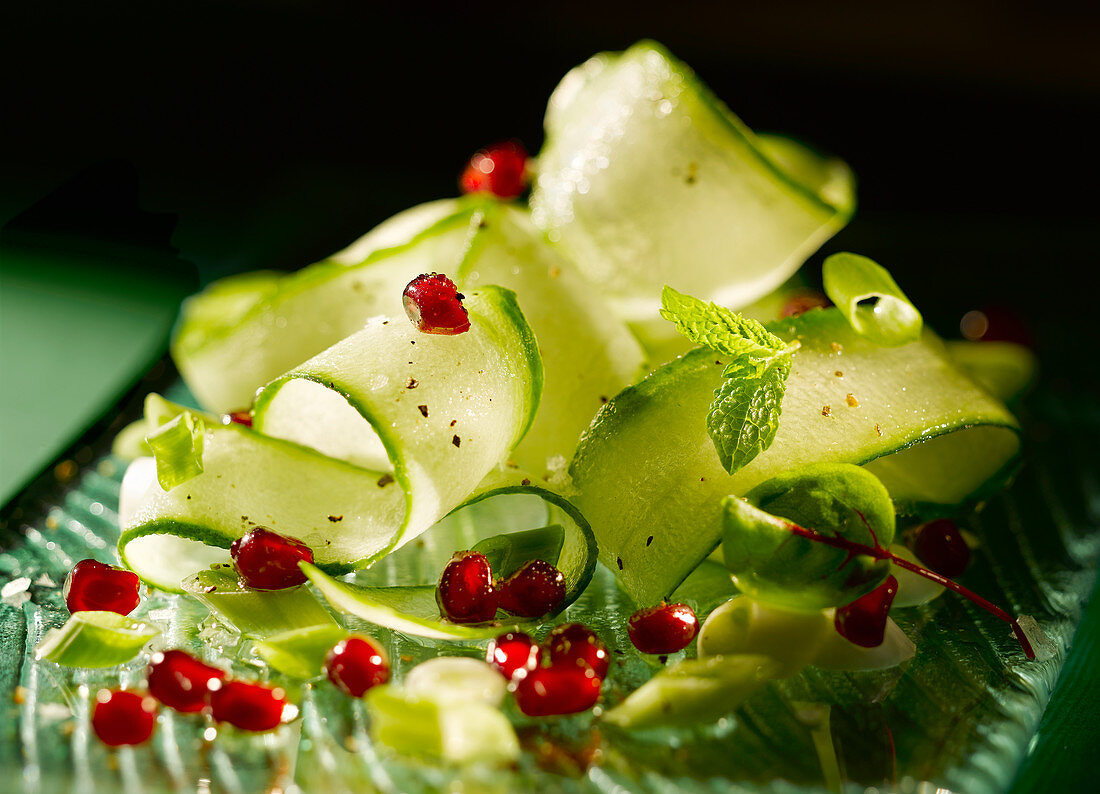 Cucumber And Pomegranate Seeds