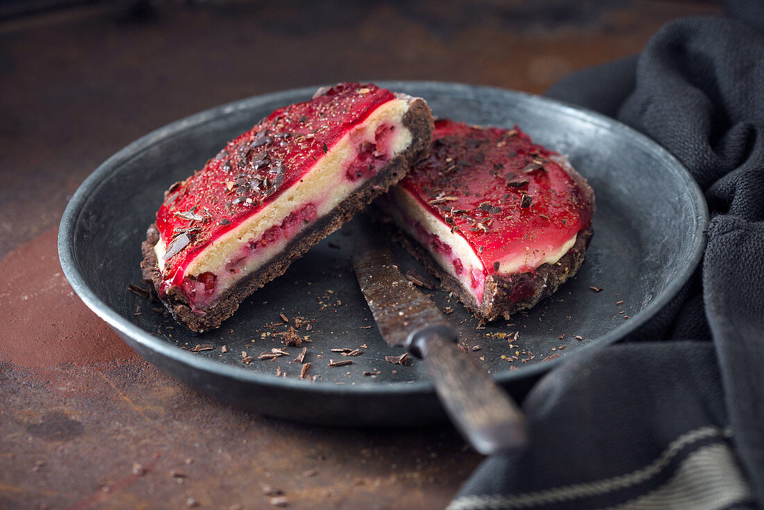 A currant tart (vegan)