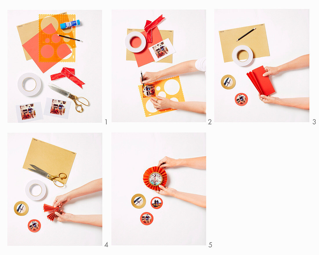 Anleitung für Geschenkanhänger mit rund ausgeschnittenen Fotos