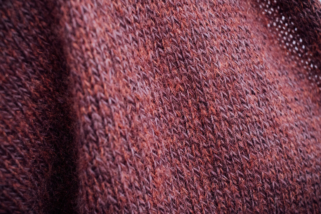A hand-knitted gilet (detail)
