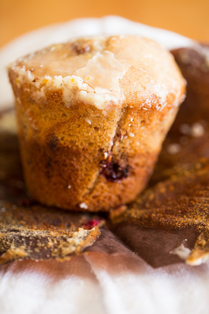 Veganes Muffin mit Zuckerglasur