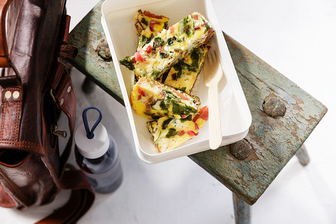 Low-carb chard frittata to take away