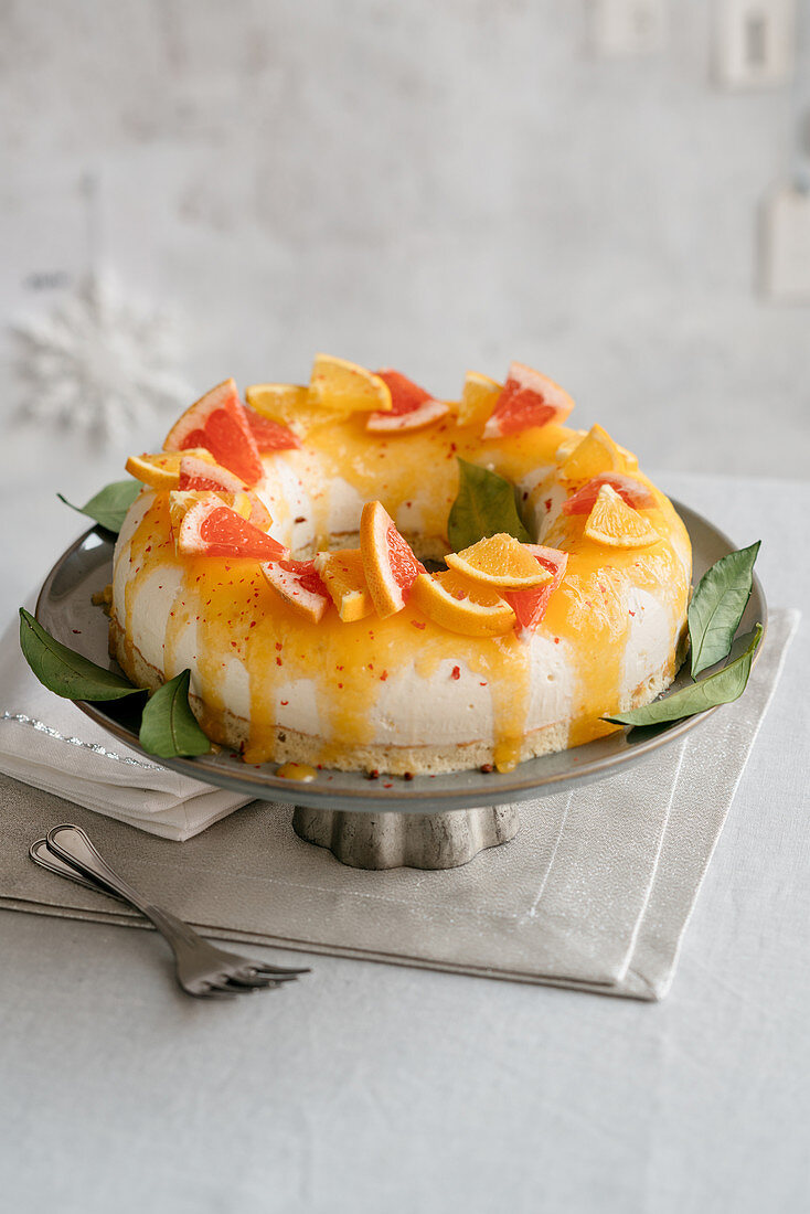 Orangenmousse-Torte (weihnachtlich)