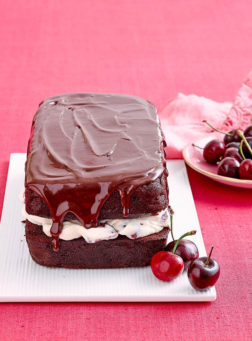 Egg-free chocolate and cherry loaf