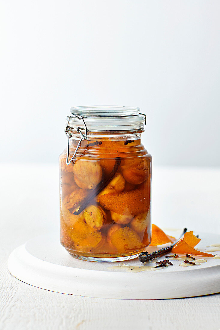 Chestnuts in cinnamon whisky