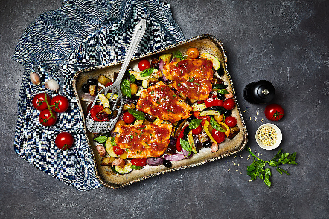 Fish with Provencal vegetables